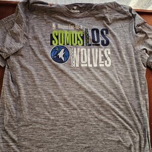 Minnesota Timberwolves Latino NBA Basketball Wolves Back T Shirt XXL